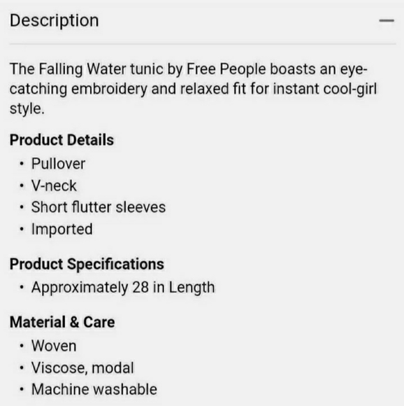 Free People Falling Water Tunic Ivory Combo - Picture 5 of 13